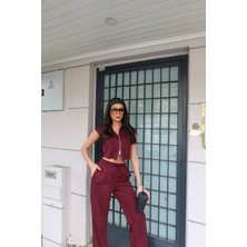 Salome Butik Modal Kumaş Çift Fermuarlı Takım