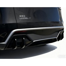 Red Lion Parts Tesla Model Y Juniper (2025-2026+) Uyumlu Siyah Arka Difüzör Yan Ekleri (2'li Set)