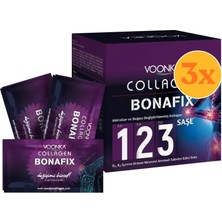 Vonka Voonka Collagen Bonafix Tip I,II,III Takviye Edici Gıda 30 Saşe - 3 Adet (Toplam 90 Saşe) - Dezenfektan Hediyeli (%72 Alkol)