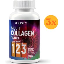 Vonka Voonka Multi Collagen 90 Tablet - 3 Adet (270 Tablet) - Dezenfektan Hediyeli (%72 Alkol)