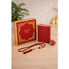 İhvan Online Kutulu Kur’an-I Kerim Seti | Tesbih + Zikirmatik Hediye Seti - Kırmızı