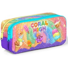 Coral High Kids Milka Dondurma Desenli Iki Bölmeli Kalem Çantası 31054