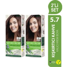 Natural Colors 2\'li Set 5.7 Kışkırtıcı Kahve Kalıcı Krem Saç Boyası Seti