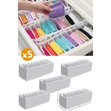 Özbience 5 Adet Akordiyon Çekmece Organizer, Medium, 15X44X17 cm