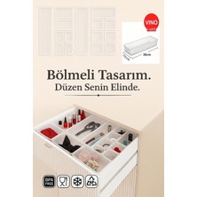 Özbience Büyük Boy Dolap Içi Çekmece Düzenleyici, Mutfak Organizer 30X7,5CM