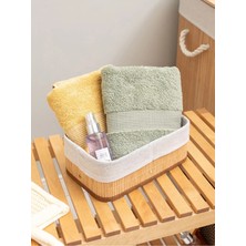 Özbience Bambu Katlanabilir Dikdörtgen Sepet 25X15 Cm, Şık ve Pratik Saklama Çözümü