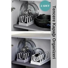 Özbience 2'li 6 Bölmeli Tencere Kapak Organizeri, Dolap Içi Düzenleyici