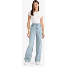 DeFacto 90's Wide Leg Yüksek Bel Boru Paça Jean Pantolon F3709AX26SM