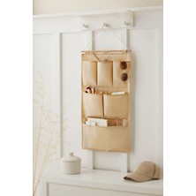 Özbience Bej Çok Amaçlı Askılı Duvar Dolabı, Banyo ve Mutfak Organizer 35X65