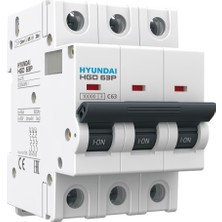 Hyundai Hyundaı HGD63M 01–63 | Minyatür Devre Kesici | 3 Kutuplu | 6 Ka | C Eğrisi