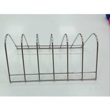 Özbience Gümüş Renk Metal Tabak Düzenleyici Standı, Şık ve Pratik Kullanım