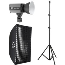 Gdx ML150W Bicolor LED Tekli Video Işığı Seti Çantalı Bowens Mount Profesyonel Sürekli Işık