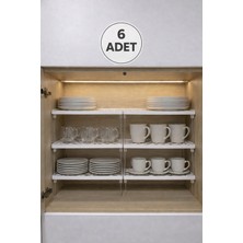 Özbience 6'lı Dolap Içi Düzenleyici Raf Seti, Baharatlık ve Tabaklık Huni