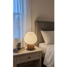 Perge Serisi Heykelsi Modern Abajur - Japandi Tarz Dekoratif Gece Lambası - Özel Tasarım