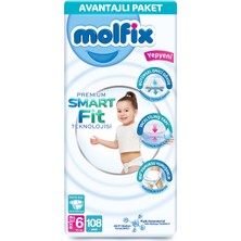 Molfix Premium Smart Fit Avantajlı Paket 6 Beden E.large 108 Adet