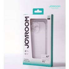 Joyroom iPhone 15 Uyumlu Şeffaf TPU Kılıf Kamera Lens Korumalı Sararmaya Dayanıklı Darbe Emici İnce Esnek Kılıf