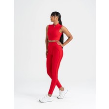 Lismina Sculpt Line Kırmızı Dikiş Modelli Spor Tayt