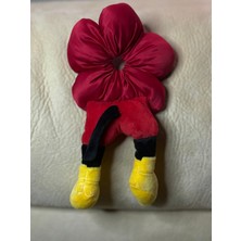 Adaa Gift Mickeyy Figürlü Saten Puantiyeli Scrunchie Simit Toka - Çılgın Topuz Tokası