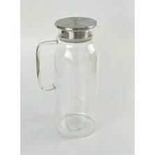 Ne Verelim Size Buğz 1500 ml Borosilikat Cam Su Sürahisi - Metal Kapaklı ve Isıya Dayanıklı