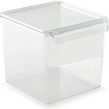 Özbience Şeffaf Kapaklı Mutfak ve Banyo Düzenleyici Küp 165X178X160 mm