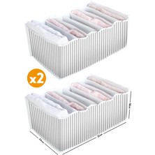Özbience 2 Adet Büyük 8 Gözlü Çekmece Içi Akordiyon Organizer Seti