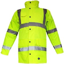 Junıor JN1011 Waterproof Fosforlu Oxford Parka Sarı S Beden