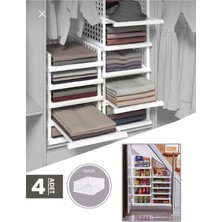 Özbience Akıllı Maxi 4'lü Beyaz Raf Seti, Dolap Içi Düzenleyici ve Organizer