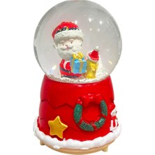 Ylz Kar Küresi Yılbaşı Orta Pilli Sesli Işıklı