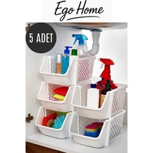 Özbience 5'li Çok Amaçlı Organizer Seti, Dolap, Buzdolabı ve Banyo Için