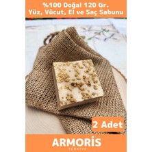 Armoris Yeni Güzel Kokulu El Yüz Saç Vücut Cilt Bakım %100 Doğal Bitkisel Kekik Sabunu 120G - 2 Adet