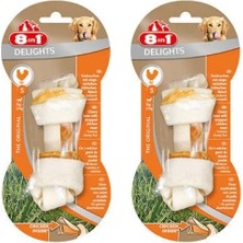 8in1 Delights Bones Tavuklu Düğümlü Köpek Ödül Kemiği 35GR (S) x 2 Adet