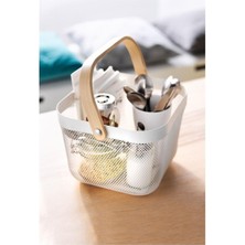 Özbience Beyaz Çelik Rısatorp Sepet 27X42X23 Cm, Şık ve Kullanışlı Tasarım