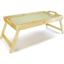Paçi Premium Bambu Serisi 50X30 cm Açılı Ayaklı Dekoratif Kahvaltı Tepsisi