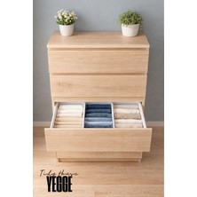 Özbience 3’lü Geniş Çekmece ve Dolap Içi Raf Düzenleyici Seti, 40X28X10 cm