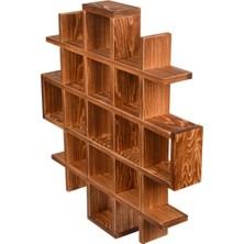 Özbience Ahşap Çok Amaçlı Raf, Kahve ve Çay Bardağı Tutucu, Mutfak ve Banyo Dekoru