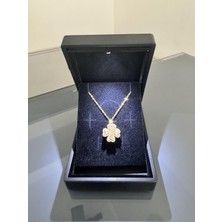 Gözde Aksesuarım Işıklı Kutuda Gold Renk Dönebilen Çiçek Kolye Çelik