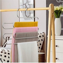 Özbience 5 Katlı Metal Pantalon ve Eşarp Askısı, Dolap Içi Düzenleyici