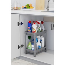 Özbience Pratik Çok Katlı Tekerlekli Düzenleyici, Mutfak ve Banyo Için Renkli Raf