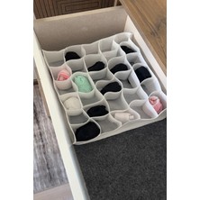 Özbience 40X35 cm Beyaz Kumaş Gözlü Petek Organizer, Çekmece Için Mükemmel Seçim