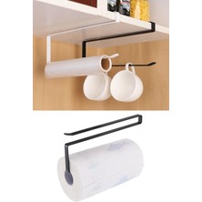 Özbience Raf Altı Çok Amaçlı Mutfak Organizeri, Kağıt Havlu ve Bardak Askısı