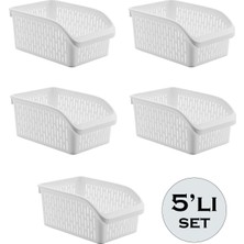 Özbience 5'li Büyük Boy Çok Amaçlı Plastik Buz Dolabı Rafı Seti