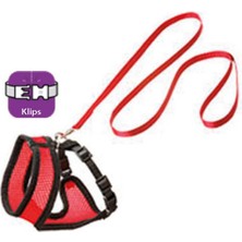 Karlie Hnrlishp Karlıe  Göğüs Tasma 38CM Kırmızı-Siyah