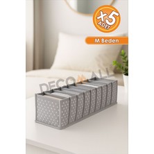 Özbience 5’li Gri Benekli Çok Amaçlı Çekmece Düzenleyici Seti 42X14X14 cm