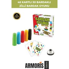 Armoris Yeni Eğlenceli Özel Gün Renkli Büyük Karton Bira Kupası 30 Bardaklı 48 Kartlı Zilli Oyun Bardağı