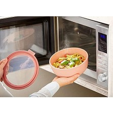 River - Multi Bowl Cirqula Round - Kapaklı Saklama Kabı - Buzdolabı Için Hava Geçirmez Saklama Kutusu ve Mikrodalga Fırın Kabı Olarak Uygundur - 750 ml - Canlı Leylak