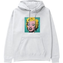 The Lucid Lab Andy Warhol / Marilyn Monroe Blue Hoodie - Beyaz