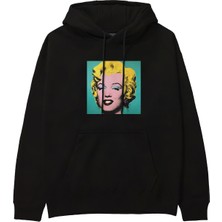 The Lucid Lab Andy Warhol / Marilyn Monroe Blue Hoodie - Siyah