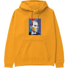 The Lucid Lab Atatürk Pop Art Hoodie - Turuncu