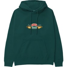 The Lucid Lab Central Perk / Friends Hoodie - Koyu Yeşil