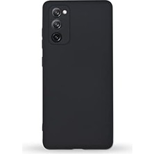 River Galaxy S20 Fe ile Uyumlu Kapak Kamera Korumalı Içi Kadife Lansman Silikon Kılıf - Siyah
